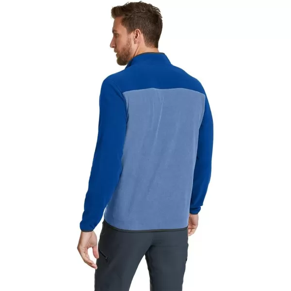 Eddie Bauer Mens Chutes LongSleeve Snap Mock Neck FleecePacific Blue