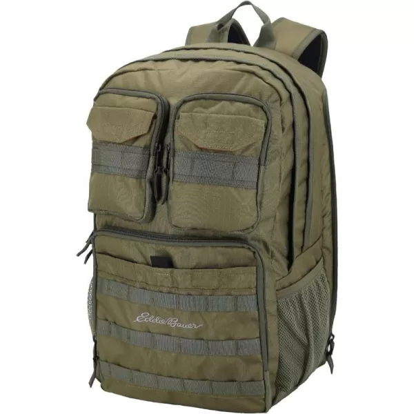 Eddie Bauer Cargo Backpack with Organization Compartments and HydrationLaptop Compatible Sleeve Moss Grey 30LMoss Grey