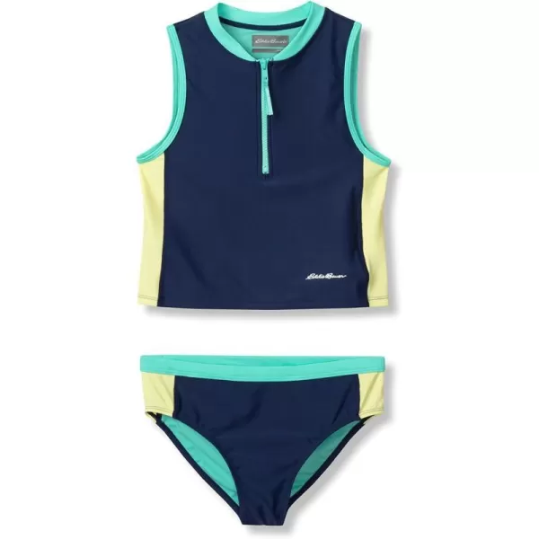 Eddie Bauer Girls Tankini Swim Set  UPF 50 Quick Dry Tankini and Bikini Bottom Swimsuit for Girls XSXLNavy Blue