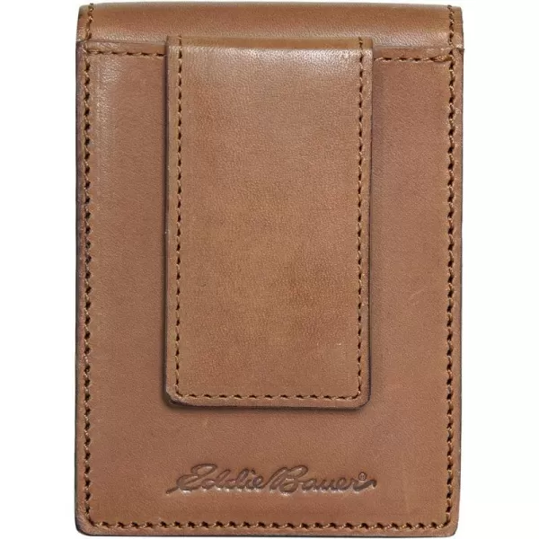 Eddie Bauer Mens Outdoor Leather Front Pocket WalletMultiple Card Slots Magnetic Money Clip ID Window Brown One SizeEddie Bauer Mens Outdoor Leather Front Pocket WalletMultiple Card Slots Magnetic Money Clip ID Window Brown One Size