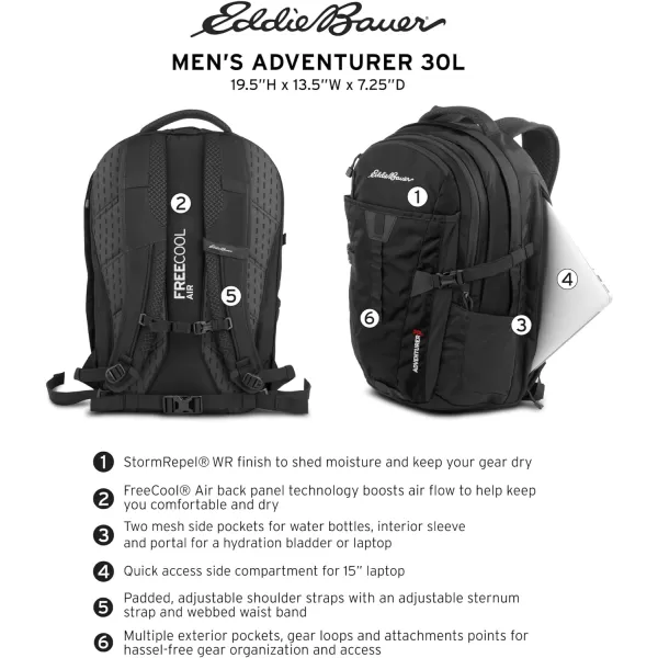 Eddie Bauer Adventurer 25L Daypack in Dark TealAdventurer  Black