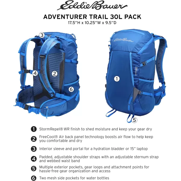 Eddie Bauer Adventurer 25L Daypack in Dark TealAdventurer Trail  Black