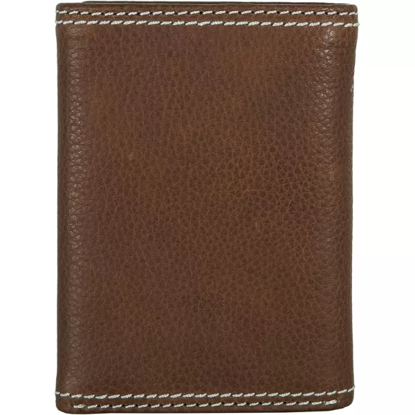 Eddie Bauer Mens Signature Top Stitch Leather Trifold Wallet with 6 Card Slots and RFID Protection Tan One SizeEddie Bauer Mens Signature Top Stitch Leather Trifold Wallet with 6 Card Slots and RFID Protection Tan One Size