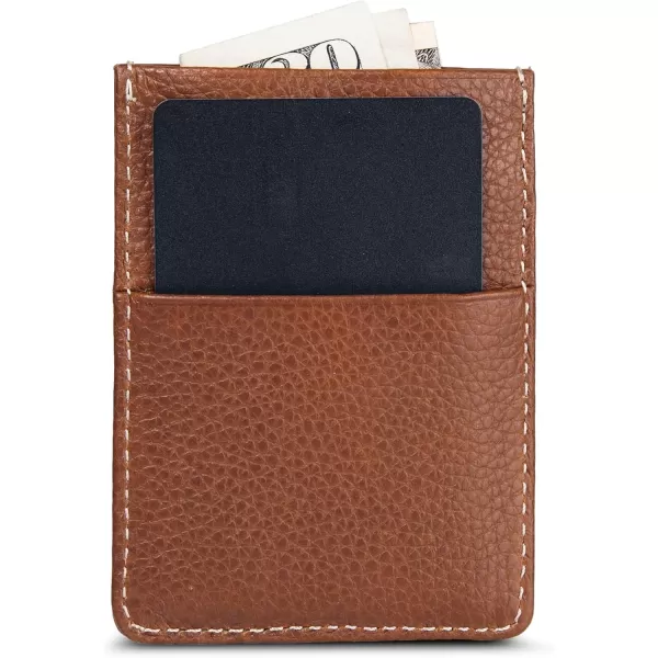 Eddie Bauer Mens Signature Top Stitch Magnetic Leather Case Wallet with 2 Card Slots and RFID Protection Tan One SizeEddie Bauer Mens Signature Top Stitch Magnetic Leather Case Wallet with 2 Card Slots and RFID Protection Tan One Size