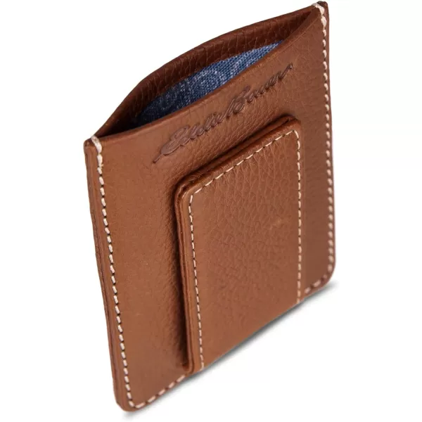 Eddie Bauer Mens Signature Top Stitch Magnetic Leather Case Wallet with 2 Card Slots and RFID Protection Tan One SizeEddie Bauer Mens Signature Top Stitch Magnetic Leather Case Wallet with 2 Card Slots and RFID Protection Tan One Size