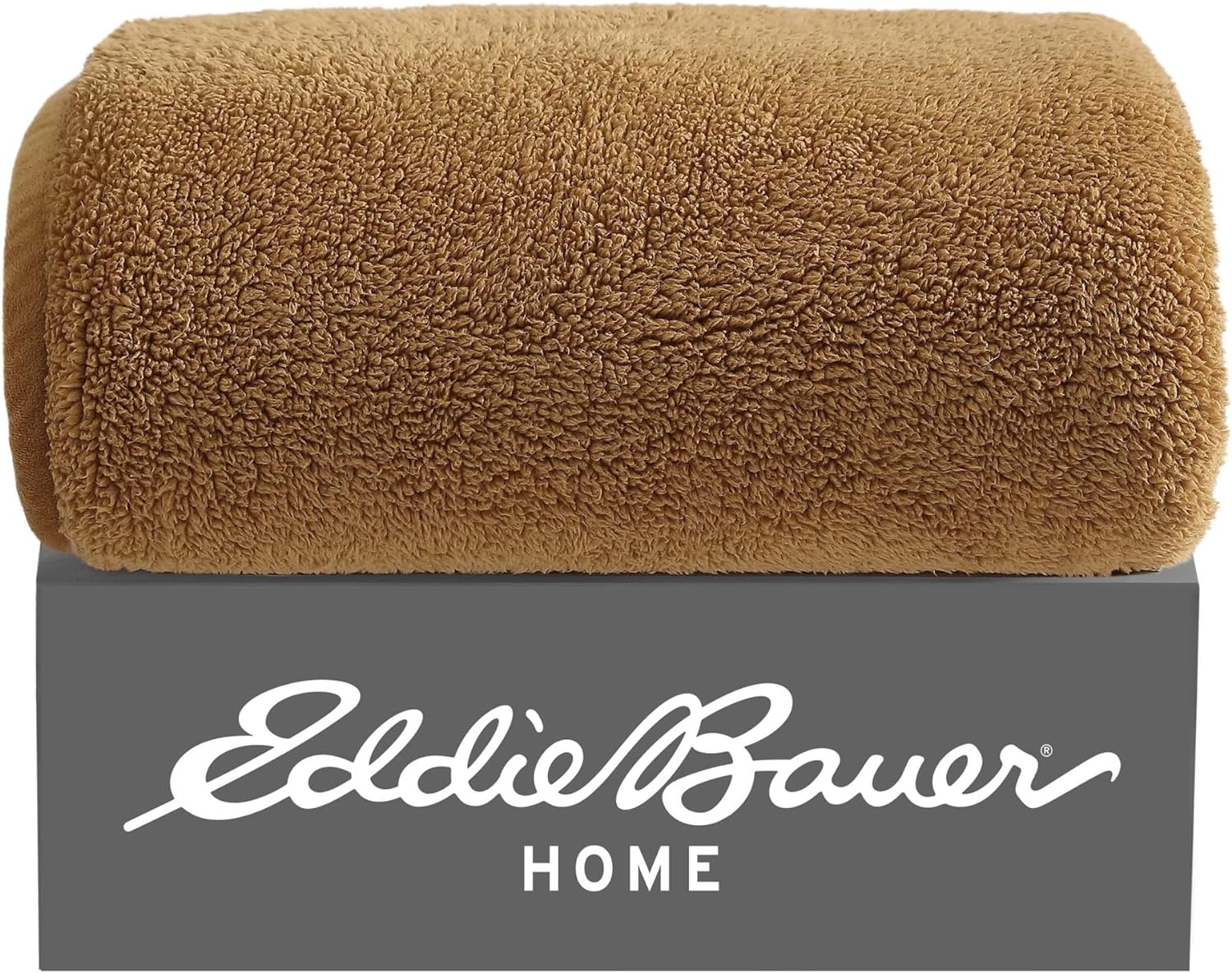 Eddie Bauer  Throw Blanket Ultra Soft Plush Sherpa Home Decor Reversible BiColored Bedding GreenWhite 50 x 60Throw Solid BrownIvory
