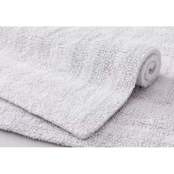 Eddie Bauer  Bathroom Rug Runner Soft Tufted Cotton Bathroom Decor Super Absorbent amp Quick Dry Logan Medium Brown 60 x 22White Runner 60 x 22