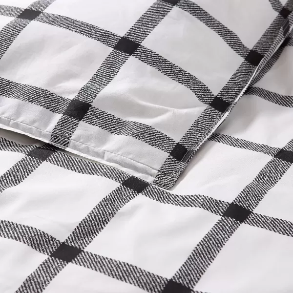 Eddie Bauer  King Duvet Cover Set Soft Cotton Bedding with Matching Shams Modern Plaid Home Decor Bunkhouse Charcoal KingCharcoal King