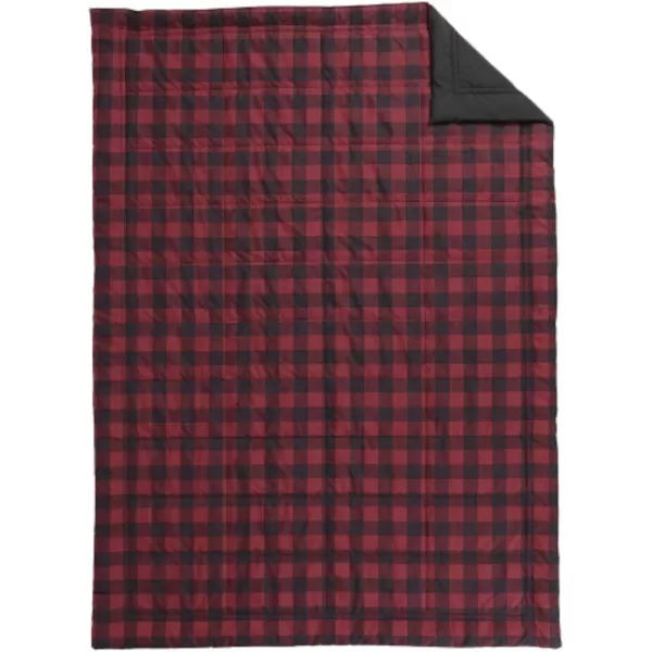 Eddie Bauer  Queen Comforter Set Cotton Reversible Bedding Buffalo Plaid Home Decor for All Seasons RedBlack QueenRedBlack