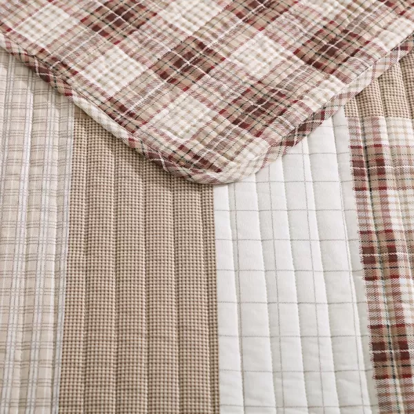 Eddie Bauer  Queen Quilt Set Cotton Reversible Bedding with Matching Shams Home Decor for All Seasons Fairview Sand QueenOrangeIvory