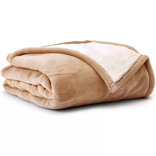 Eddie Bauer  Smart Heated Electric Throw Blanket  Reversible Sherpa  Hands Free Control  WiFi Only 24GHz  Compatible with Alexa Google iOS Android  KhakiKhaki