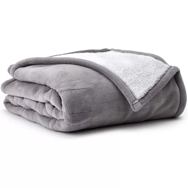 Eddie Bauer  Smart Heated Electric Throw Blanket  Reversible Sherpa  Hands Free Control  WiFi Only 24GHz  Compatible with Alexa Google iOS Android  KhakiGray