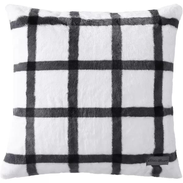 Eddie Bauer  Throw Blanket Faux Fur Reversible Bedding Buffalo Plaid Home Decor for All Seasons RedBlack 50 x 60Throw amp Pillow Cover Set Bunkhouse Plaid Grey