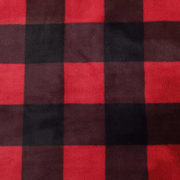 Eddie Bauer  Throw Blanket Faux Fur Reversible Bedding Buffalo Plaid Home Decor for All Seasons RedBlack 50 x 60Throw amp Pillow Cover Set RedBlack