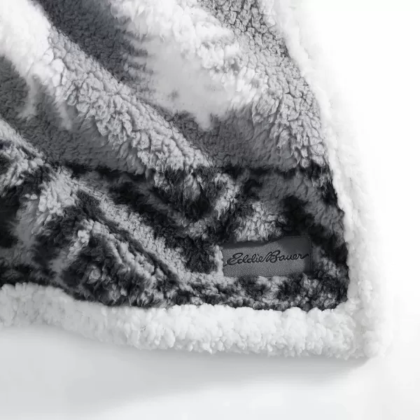 Eddie Bauer  Throw Blanket Reversible Sherpa Bedding Warm amp Lightweight Home Decor for Colder Months Alpine Fair Isle ThrowWoodland Fair Isle GreyWhite Throw