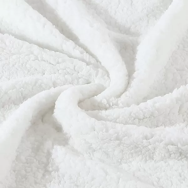 Eddie Bauer  Throw Blanket Reversible Sherpa Fleece Bedding Home Decor for All Seasons Bunkhouse Plaid Beige ThrowElk Stance GreyWhite