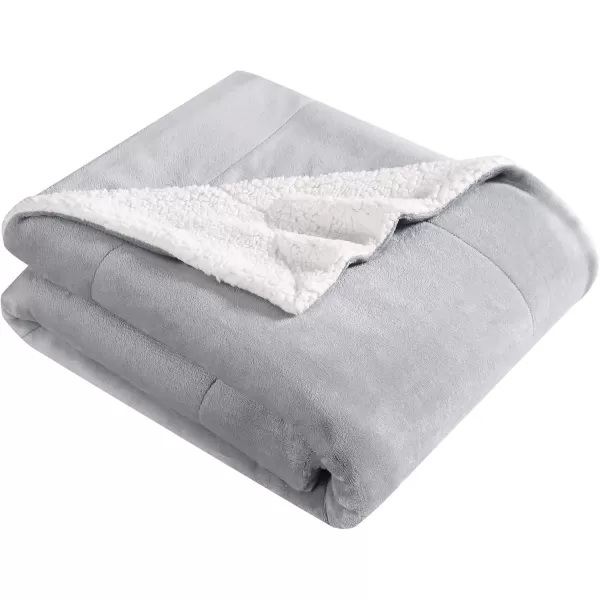 Eddie Bauer  Throw Blanket Ultra Soft Fleece Bedding Ideal Christmas ampamp White Elephant Gifts Luxuriously Plush Cozy Plaid Home Decor for Bed or Couch Ultra Lux Solid Grey 50quot x 60quotGrey