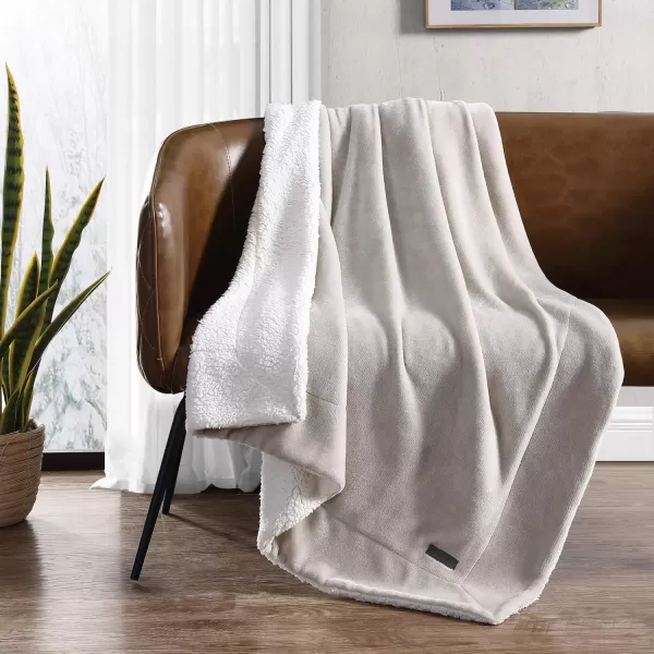 Eddie Bauer  Throw Blanket Ultra Soft Fleece Bedding Ideal Christmas ampamp White Elephant Gifts Luxuriously Plush Cozy Plaid Home Decor for Bed or Couch Ultra Lux Solid Grey 50quot x 60quotOyster