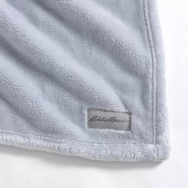 Eddie Bauer  Throw Blanket Ultra Soft Fleece Bedding Ideal Christmas ampamp White Elephant Gifts Luxuriously Plush Cozy Plaid Home Decor for Bed or Couch Ultra Lux Solid Grey 50quot x 60quotGrey