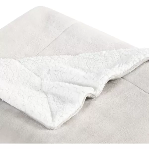 Eddie Bauer  Throw Blanket Ultra Soft Fleece Bedding Ideal Christmas ampamp White Elephant Gifts Luxuriously Plush Cozy Plaid Home Decor for Bed or Couch Ultra Lux Solid Grey 50quot x 60quotOyster