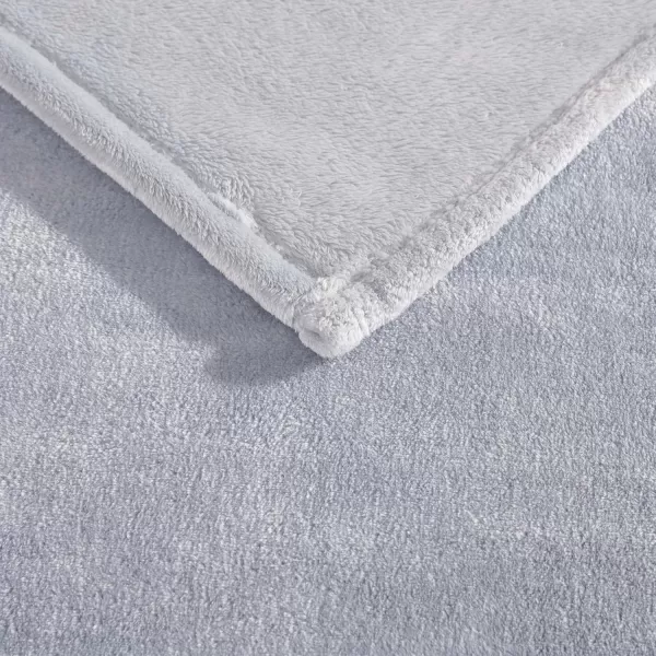 Eddie Bauer  Throw Blanket Ultra Soft Fleece Bedding Ideal Christmas ampamp White Elephant Gifts Luxuriously Plush Cozy Plaid Home Decor for Bed or Couch Ultra Lux Solid Grey 50quot x 60quotGrey