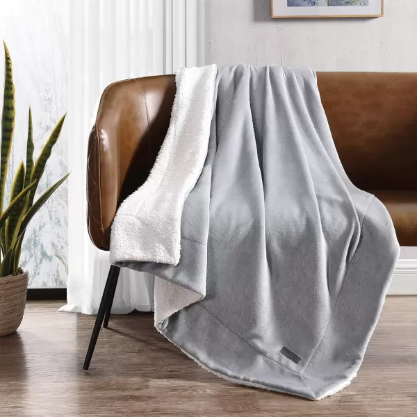 Eddie Bauer  Throw Blanket Ultra Soft Fleece Bedding Ideal Christmas ampamp White Elephant Gifts Luxuriously Plush Cozy Plaid Home Decor for Bed or Couch Ultra Lux Solid Grey 50quot x 60quotGrey