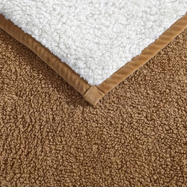 Eddie Bauer  Throw Blanket Ultra Soft Plush Sherpa Home Decor Reversible BiColored Bedding GreenWhite 50 x 60Throw Solid BrownIvory
