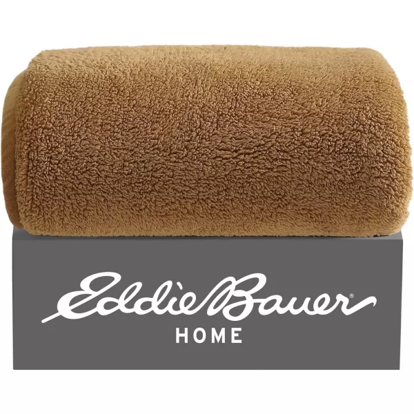 Eddie Bauer  Throw Blanket Ultra Soft Plush Sherpa Home Decor Reversible BiColored Bedding GreenWhite 50 x 60Throw Solid BrownIvory