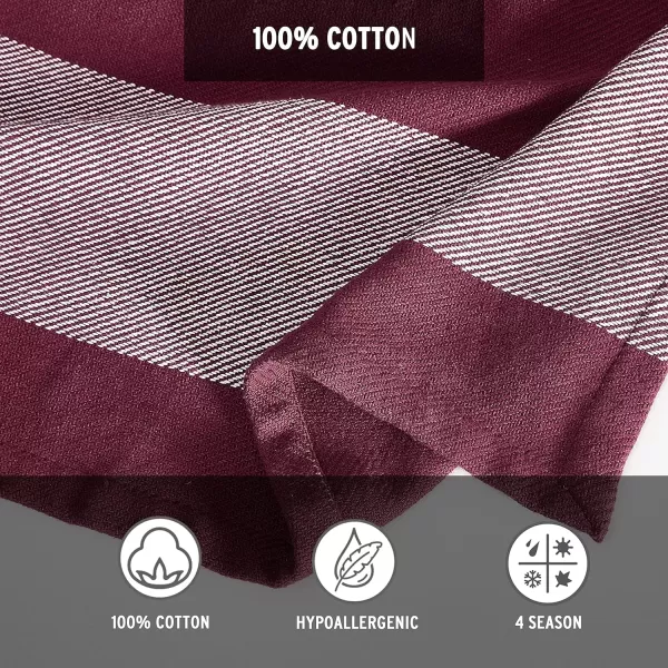 Eddie Bauer  Twin Blanket Lightweight Cotton Bedding Home Decor for All Seasons Boylston Red Stripe TwinQueen Boylston Red Stripe