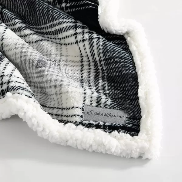 Eddie Bauer  Twin Blanket Reversible Sherpa Fleece Bedding Soft amp Cozy Home Decor Mountain Village Red TwinVail Plaid GreyIvory King