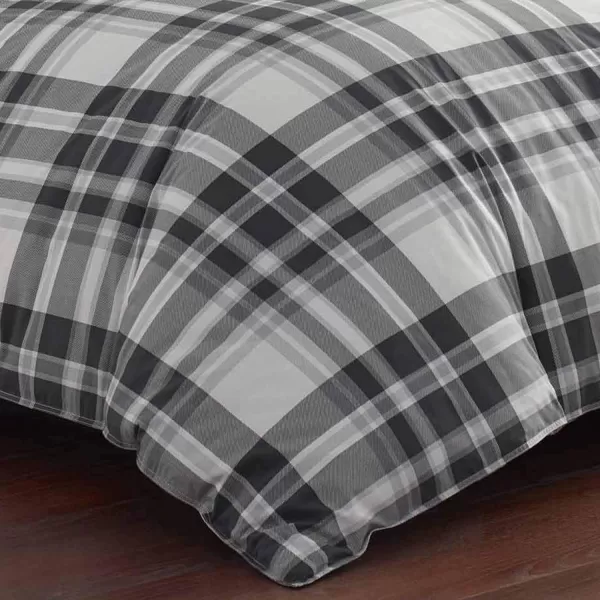 Eddie Bauer  Twin Comforter Set Cotton Reversible Bedding with Matching Sham Plaid Home Decor for All Seasons Coal Creek Grey TwinGrey FullQueen