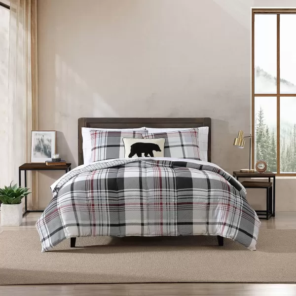 Eddie Bauer  Twin Comforter Set Plaid Reversible Bedding Stylish amp Warm Home Decor Normandy Grey TwinGreyWhiteBeigeNormandy Plaid Black Twin