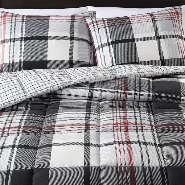 Eddie Bauer  Twin Comforter Set Plaid Reversible Bedding Stylish amp Warm Home Decor Normandy Grey TwinGreyWhiteBeigeNormandy Plaid Black Twin