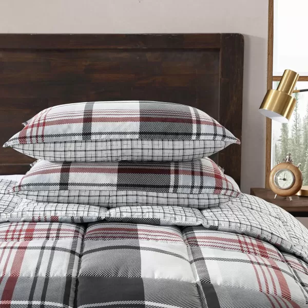 Eddie Bauer  Twin Comforter Set Plaid Reversible Bedding Stylish amp Warm Home Decor Normandy Grey TwinGreyWhiteBeigeNormandy Plaid Black Twin