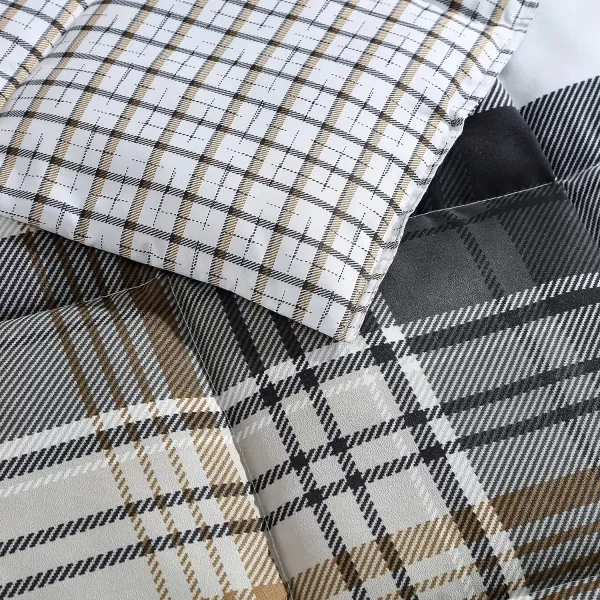 Eddie Bauer  Twin Comforter Set Plaid Reversible Bedding Stylish amp Warm Home Decor Normandy Grey TwinGreyWhiteBeigeNormandy Plaid Grey King