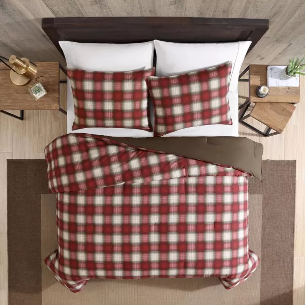 Eddie Bauer  Twin Comforter Set Reversible Alt Down Bedding with Matching Sham Home Decor for Colder Months Navigation Red TwinTwin Navigation RedBlackIvory