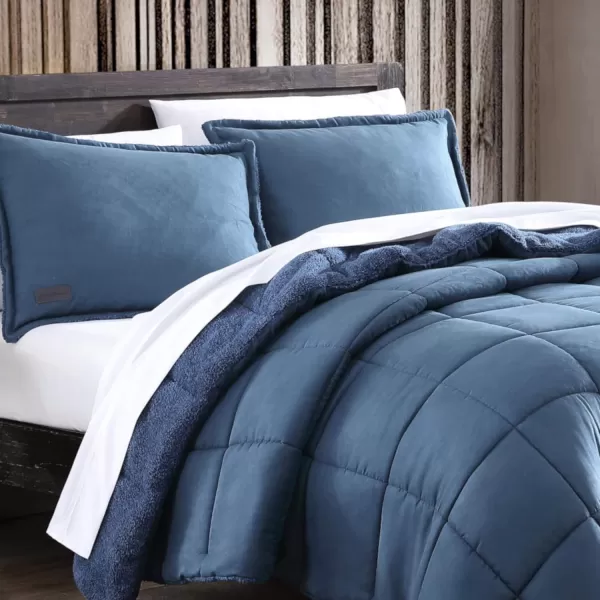 Eddie Bauer  Twin Comforter Set Reversible Sherpa Bedding with Matching Shams Cozy amp Warm Home Decor Sherwood Green TwinSherwood Blue King Lodge