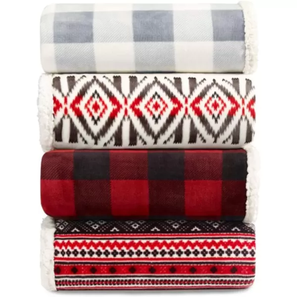 Eddie Bauer  Twin Duvet Cover Set Cotton Reversible Bedding Buffalo Plaid Home Decor for All Seasons RedBlack TwinBlanket Throw RedBlack