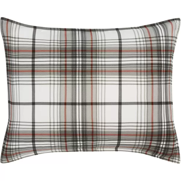 Eddie Bauer  Twin Duvet Cover Set Cotton Reversible Bedding with Matching Sham Plaid Home Decor for All Seasons Alder CharcoalRed TwinKing Comforter Set