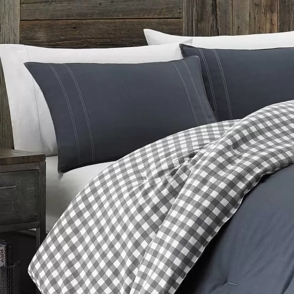 Eddie Bauer  Twin Duvet Cover Set Cotton Reversible Bedding with Matching Sham Stylish Home Decor Kingston Charcoal TwinTwin Charcoal