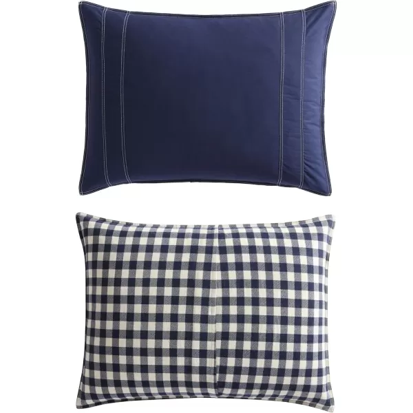 Eddie Bauer  Twin Duvet Cover Set Cotton Reversible Bedding with Matching Sham Stylish Home Decor Kingston Charcoal TwinTwin Navy
