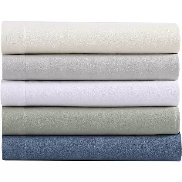 Eddie Bauer  Twin Sheets Cotton Flannel Bedding Set Brushed for Extra Softness Cozy Home Decor Grey TwinBlue Full