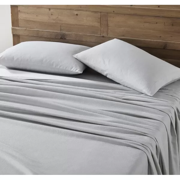 Eddie Bauer  Twin Sheets Cotton Flannel Bedding Set Brushed for Extra Softness Cozy Home Decor Grey TwinGrey Full