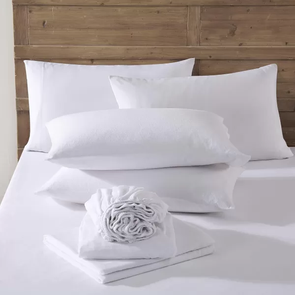 Eddie Bauer  Twin Sheets Cotton Flannel Bedding Set Brushed for Extra Softness Cozy Home Decor Grey TwinWhite Twin