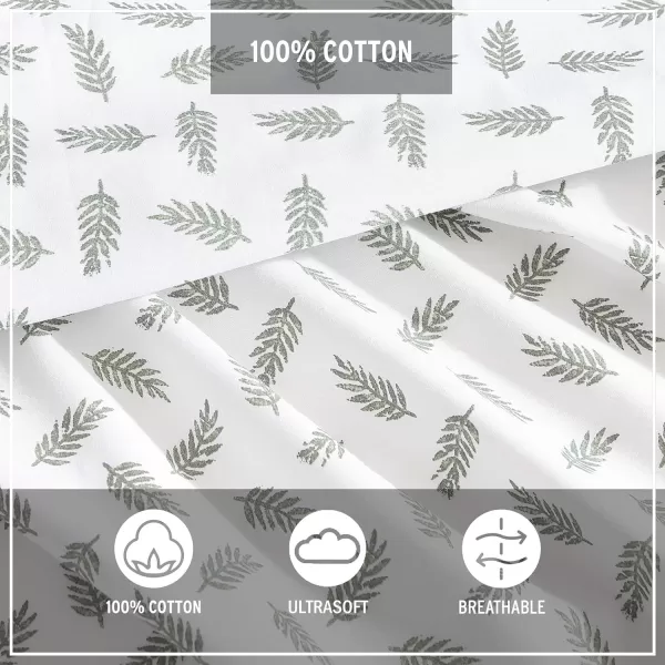 Eddie Bauer  Twin Sheets Cotton Percale Bedding Set Cool amp Breathable Home Decor Little Blossom TwinLaurel Leaves Twin