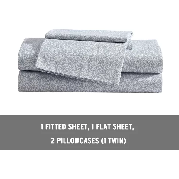 Eddie Bauer  Twin Sheets Cotton Percale Bedding Set Cool amp Breathable Home Decor Little Blossom TwinLittle Blossom Queen