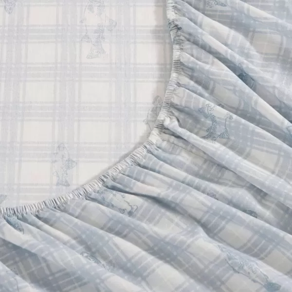 Eddie Bauer  Twin Sheets Cotton Percale Bedding Set Crisp amp Cool Home Decor Eddies Oar 3 pieces Twin White and BlueFull Methow Plaid BlueWhite