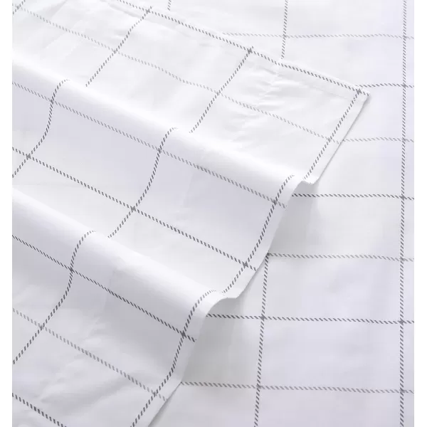 Eddie Bauer  Twin Sheets Cotton Percale Bedding Set Crisp amp Cool Home Decor Eddies Oar 3 pieces Twin White and BlueFull Northern Plaid WhiteGrey