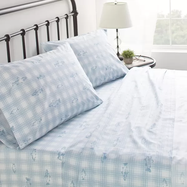 Eddie Bauer  Twin Sheets Cotton Percale Bedding Set Crisp amp Cool Home Decor Eddies Oar 3 pieces Twin White and BlueQueen Methow Plaid BlueWhite