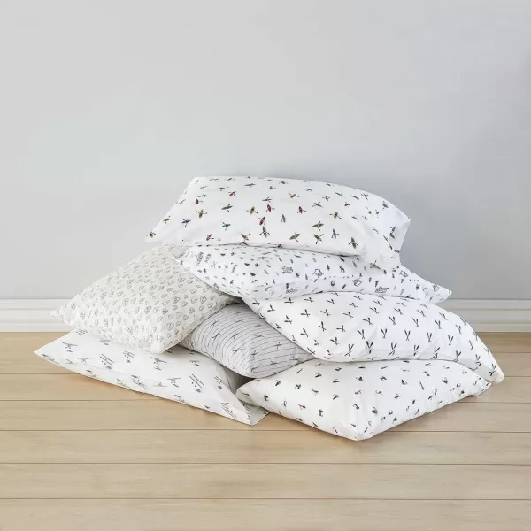 Eddie Bauer  Twin Sheets Cotton Percale Bedding Set Crisp amp Cool Home Decor Eddies Oar 3 pieces Twin White and BlueTwin Sea Planes WhiteRedBlue